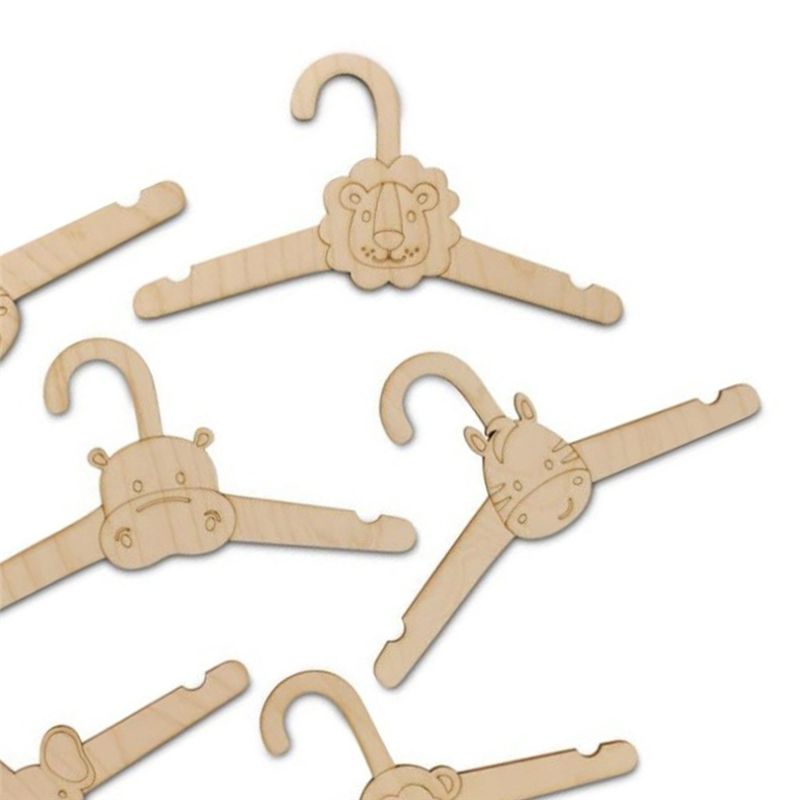 ABVT-20PCS Cute Wooden Clothes - Baby Clothing Hanging Rack 评论和价格
