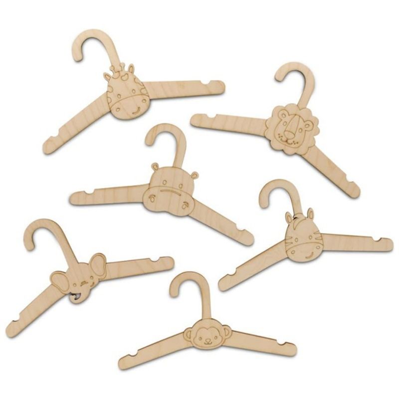 ABVT-20PCS Cute Wooden Clothes - Baby Clothing Hanging Rack 评论和价格